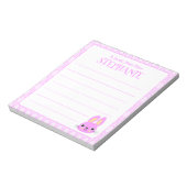 Niedlich Pink Ostersonne Linde Notizblock (Rotiert)