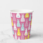 Niedlich-Pink-Ostersonnenstrahl Pappbecher (Rückseite)