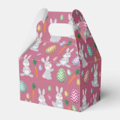 Niedlich Pink Ostersonniges Kaninchenmuster Geschenkschachtel (Rückseite)
