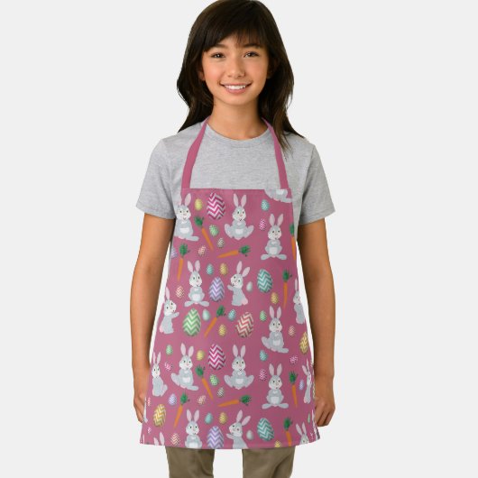 Niedlich Pink Ostersonniges Kaninchenmuster Schürze (Insitu)