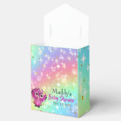Niedlich Pink Owl Stars Twinkle Danke Babydusche Geschenkschachtel (Geöffnet)