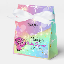 Niedlich Pink Owl Stars Twinkle Danke Babydusche Geschenkschachtel