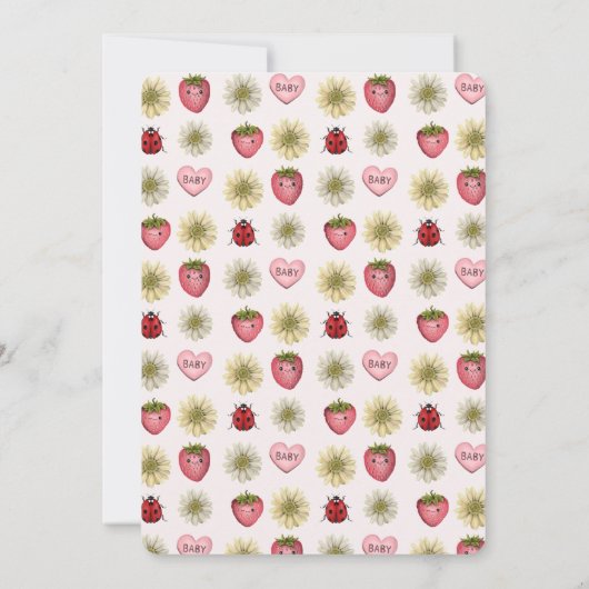 Niedlich Pink Paare Valentinsche Kinderdusche Einladung (Rückseite)