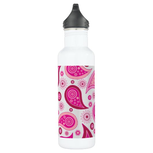 Niedlich Pink Paisley Pattern Edelstahlflasche (Rechts)
