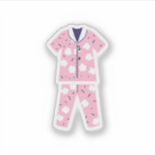 Niedlich Pink Pajamas Aufkleber (Vorderseite)