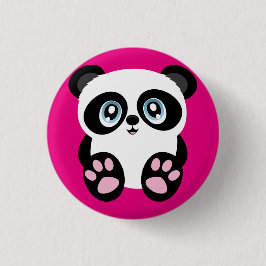 Niedlich Pink Panda Button Button Abzeichen