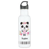 Niedlich Pink Panda Edelstahlflasche (Vorderseite)