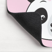 Niedlich Pink Panda Face Girl Personalisiert Mousepad (Ecke)