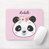 Niedlich Pink Panda Face Girl Personalisiert Mousepad (Mit Mouse)
