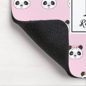 Niedlich Pink Panda Girl Personalisiert Mousepad (Ecke)