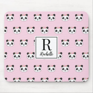 Niedlich Pink Panda Girl Personalisiert Mousepad
