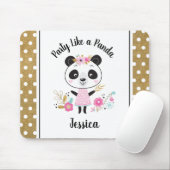 Niedlich Pink Panda Girl Personalisiert Mousepad (Mit Mouse)