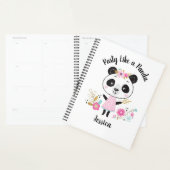 Niedlich Pink Panda Girly Personalisiert Planer (Anzeige)