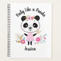 Niedlich Pink Panda Girly Personalisiert