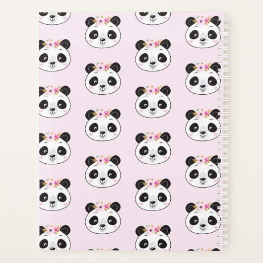 Niedlich Pink Panda Planer (Rückseite)