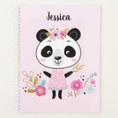 Niedlich Pink Panda Planer (Vorderseite)
