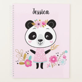 Niedlich Pink Panda Planer