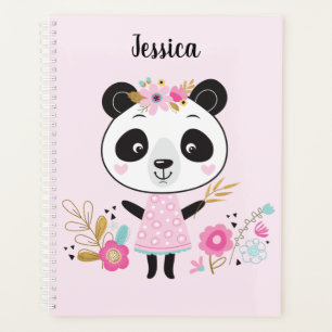 Niedlich Pink Panda Planer