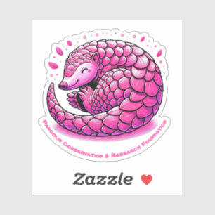 Niedlich Pink Pangolin Sticker