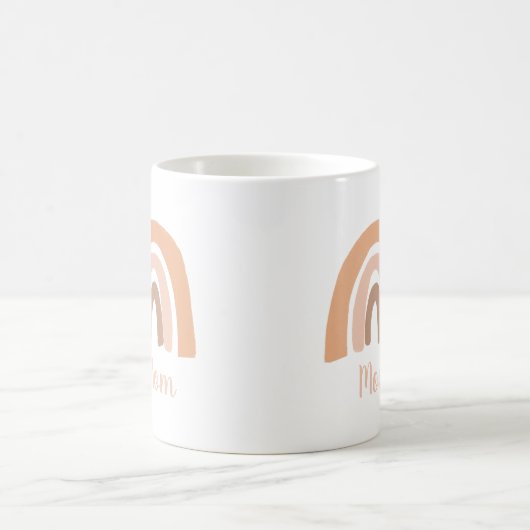 Niedlich Pink Pastel Boho Rainbow Mama Kaffeetasse (Mittel)