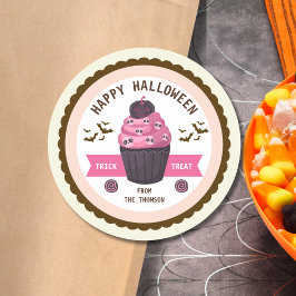 Niedlich Pink Pastel Happy Halloween Runder Aufkleber