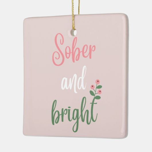Niedlich Pink Pastell Sober Weihnachtsgeschenk Keramikornament (Links)