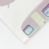 Niedlich Pink Pattern Caravan Art Fleecedecke (Ecke)