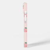 Niedlich Pink Peach Muster iPhone 14 Fall - Matte Case-Mate iPhone Hülle (Rückseite / Links)