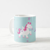 Niedlich Pink Personalisiert Magical Unicorn Tasse (Vorderseite Links)