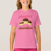 Niedlich Pink Piano Kinder T - Shirt (Vorderseite)
