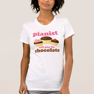 Niedlich Pink Piano Womens Tee Shirt