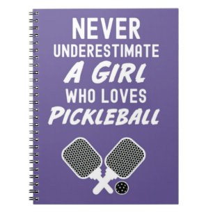 Niedlich-Pink-Pickleball-Geschenke Typografie-Note Notizblock