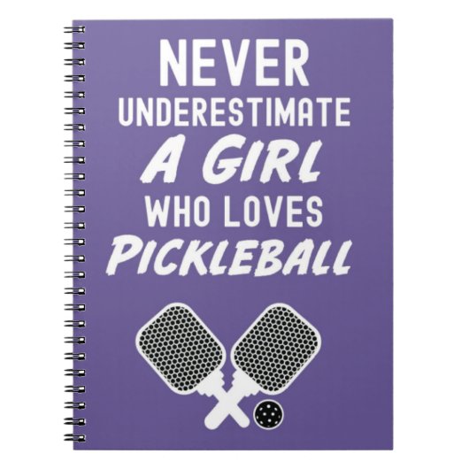 Niedlich-Pink-Pickleball-Geschenke Typografie-Note Notizblock (Vorderseite)