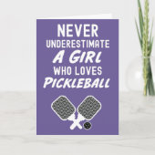 Niedlich Pink Pickleball Weihnachtskarten Karte (Vorderseite)