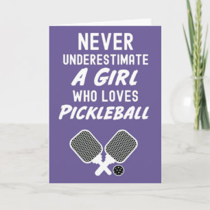 Niedlich Pink Pickleball Weihnachtskarten Karte