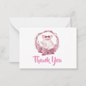 Niedlich Pink Pig Dankeschön Karte (Vorderseite)
