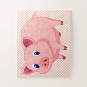 Niedlich Pink Pig Design Jigsaw Puzzle (Vertikal)