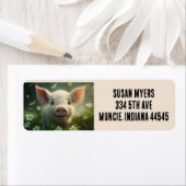 NIEDLICH PINK PIG RÜCKSENDEADRESSEN-AUFKLEBER (Insitu)