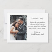 Niedlich Pink Pig Wedple | Hinteres Foto Dankeskarte (Rückseite)