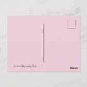Niedlich Pink Pigment Postkreuzung Postkarte (Rückseite)