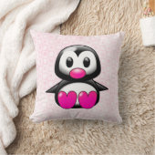 Niedlich Pink Pinguin Kissen (Decke)