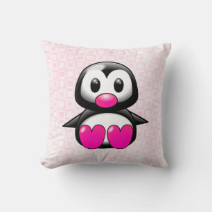 Niedlich Pink Pinguin Kissen
