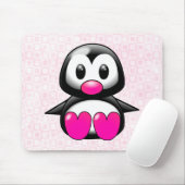 Niedlich Pink Pinguin Mousepad (Mit Mouse)