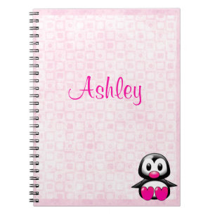 Niedlich Pink Pinguin Notizblock