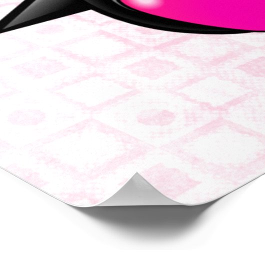 Niedlich Pink Pinguin Poster (Ecke)