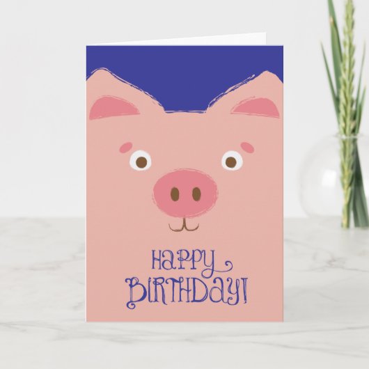 Niedlich Pink Pink Birthday Card Karte (Vorderseite)
