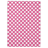 Niedlich Pink Polka Dot Anchor mit Individuelle Na Klemmbrett (Rückseite)