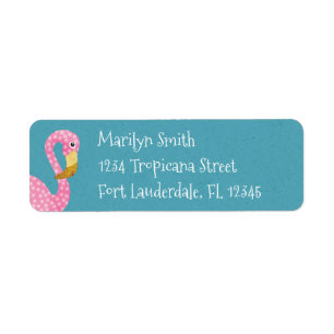 Niedlich Pink Polka Dot Flamingo