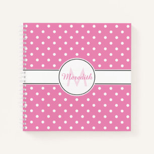 Niedlich-Pink-Polka-Dot-Muster Notizblock