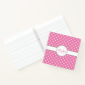 Niedlich-Pink-Polka-Dot-Muster Notizblock (Innenseite)